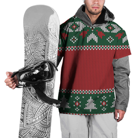 Накидка на куртку 3D с принтом Knitted Christmas Pattern в Новосибирске, 100% полиэстер |  | background | christmas | holiday | knitted | knitted pattern | pattern | trees | winter | вязаный | вязаный узор | елки | зима | праздник | рождество | узор | фон