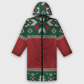 Дождевик унисекс 3D с принтом Knitted Christmas Pattern в городе Новоалтайск,  |  | background | christmas | holiday | knitted | knitted pattern | pattern | trees | winter | вязаный | вязаный узор | елки | зима | праздник | рождество | узор | фон