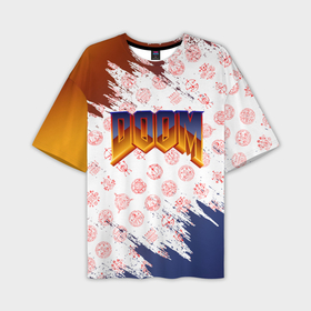 Мужская футболка oversize 3D с принтом Runes doom в Санкт-Петербурге,  |  | Тематика изображения на принте: doom | doom eternal | doom slayer | logo | pattern | rune | runes | дум | лого | логотип | паттерн | руна | руны