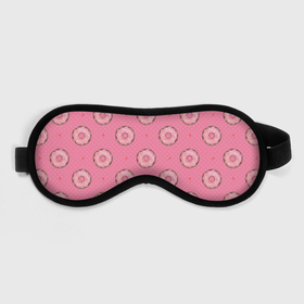 Маска для сна 3D с принтом Розовые пончики паттерн в Тюмени, внешний слой — 100% полиэфир, внутренний слой — 100% хлопок, между ними — поролон |  | выпечка | паттерн | пончик | пончики | сладость