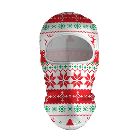 Балаклава 3D с принтом Christmas Deer в Курске, 100% полиэстер, ткань с особыми свойствами — Activecool | плотность 150–180 г/м2; хорошо тянется, но при этом сохраняет форму. Закрывает шею, вокруг отверстия для глаз кайма. Единый размер | 