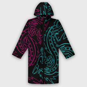 Дождевик унисекс 3D с принтом НЕОНОВЫЕ ДРАКОНЫ   NEON DRAGON в Ухте,  |  | china | dragon | japan | neon | texture | драконы | китай | мифология | неон | неоновые драконы | текстура | япония