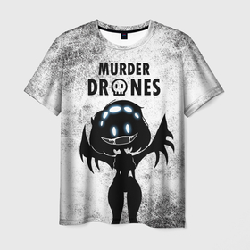 Мужская футболка 3D с принтом Murder Drones в Санкт-Петербурге, 100% полиэфир | прямой крой, круглый вырез горловины, длина до линии бедер | drones | glitch | murder drones | глиитч | дроны