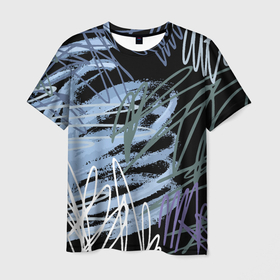 Мужская футболка 3D с принтом Night graffiti , 100% полиэфир | прямой крой, круглый вырез горловины, длина до линии бедер | graffiti | абстракция | графика | граффити | рисунок