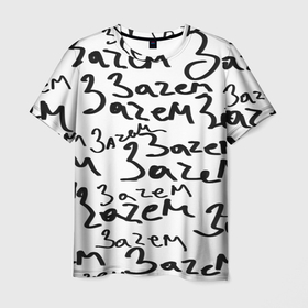 Мужская футболка 3D с принтом зачем крю в Петрозаводске, 100% полиэфир | прямой крой, круглый вырез горловины, длина до линии бедер | crew | банда | граффити | зачем | крю | теги