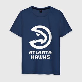 Мужская футболка хлопок с принтом Атланта Хокс, Atlanta Hawks в Кировске, 100% хлопок | прямой крой, круглый вырез горловины, длина до линии бедер, слегка спущенное плечо. | Тематика изображения на принте: atlanta | atlanta hawks | hawks | nba | аталанта | атланта | атланта хокс | баскетбол | нба | хокс | хоукс