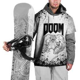 Накидка на куртку 3D с принтом Mancubus | Doom 2 в Новосибирске, 100% полиэстер |  | doom | doom eternal | doom slayer | game | games | mancubus | old scool | oldgame | oldscool | дум | игра | игры | манкубус | фан арт | чб | шутер