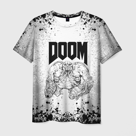 Мужская футболка 3D с принтом Mancubus | Doom 2 , 100% полиэфир | прямой крой, круглый вырез горловины, длина до линии бедер | doom | doom eternal | doom slayer | game | games | mancubus | old scool | oldgame | oldscool | дум | игра | игры | манкубус | фан арт | чб | шутер