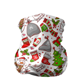 Бандана-труба 3D с принтом Новый Год в Курске, 100% полиэстер, ткань с особыми свойствами — Activecool | плотность 150‒180 г/м2; хорошо тянется, но сохраняет форму | background | christmas | gifts | holiday | new year | pictures | skates | snowman | socks | tree | елка | коньки | новый год | носки | подарки | праздник | рисунки | рождество | снеговик | фон
