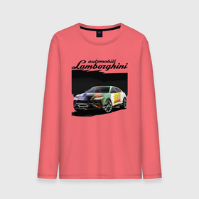 Мужской лонгслив хлопок с принтом Lamborghini Urus   это очень круто в Екатеринбурге, 100% хлопок |  | bull | car | design | lamborghini | motorsport | power | prestige | urus | автомобиль | автоспорт | бык | дизайн | ламборгини | мощь | престиж