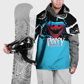 Накидка на куртку 3D с принтом Монстр Хагги Вагги из игры Poppy Playtime , 100% полиэстер |  | Тематика изображения на принте: 