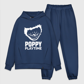 Мужской костюм хлопок OVERSIZE с принтом Poppy Playtime Контур Монстра. ,  |  | 2021 | play | poppy | poppy playtime | poppyplaytime | time | игра | монстр