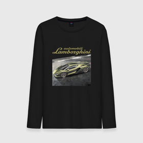 Мужской лонгслив хлопок с принтом Lamborghini Motorsport sketch в Тюмени, 100% хлопок |  | bull | car | design | lamborghini | motorsport | power | prestige | автомобиль | автоспорт | бык | дизайн | ламборгини | мощь | престиж