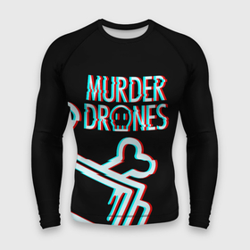 Мужской рашгард 3D с принтом Murder Drones ( Дроны убийцы) ,  |  | murder drones | serial designation n | uzi | дроны | мультфильм | роботы | серийный номер н | узи