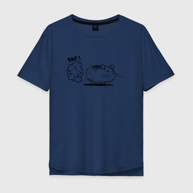 Мужская футболка хлопок Oversize с принтом Хома Paf в Петрозаводске, 100% хлопок | свободный крой, круглый ворот, “спинка” длиннее передней части | грызун | животные | мышь | хома | хомяк