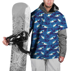 Накидка на куртку 3D с принтом Акулы (SURF) в Кировске, 100% полиэстер |  | fish | ocean | predator | shark | surf | white shark | акула | белая акула | зубы | море | морской хищник | океан | рыба | сёрфинг | хищная рыба | хищник