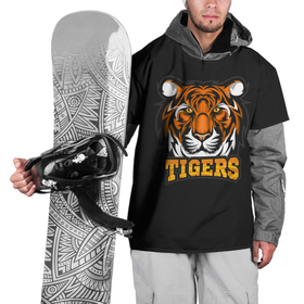 Накидка на куртку 3D с принтом TIGERS (Тигр) в Курске, 100% полиэстер |  | animal | beast | cat | predator | tiger | амурский тигр | белый тигр | год тигра | животное | зверь | кот | полосатая кошка | саблезубый тигр | тигр | хищник | царь джунглей | шерхан