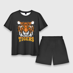 Мужской костюм с шортами 3D с принтом TIGERS (Тигр) ,  |  | animal | beast | cat | predator | tiger | амурский тигр | белый тигр | год тигра | животное | зверь | кот | полосатая кошка | саблезубый тигр | тигр | хищник | царь джунглей | шерхан