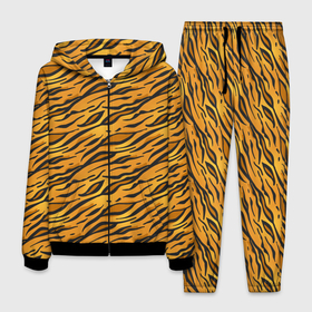Мужской костюм 3D с принтом Тигровый Окрас (Tiger) в Санкт-Петербурге, 100% полиэстер | Манжеты и пояс оформлены тканевой резинкой, двухслойный капюшон со шнурком для регулировки, карманы спереди | animal | beast | cat | predator | tiger | амурский тигр | белый тигр | год тигра | животное | зверь | кот | полосатая кошка | саблезубый тигр | тигр | хищник | царь джунглей | шерхан