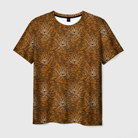 Мужская футболка 3D с принтом Тигры (Tigers) в Новосибирске, 100% полиэфир | прямой крой, круглый вырез горловины, длина до линии бедер | animal | beast | cat | predator | tiger | амурский тигр | белый тигр | год тигра | животное | зверь | кот | полосатая кошка | саблезубый тигр | тигр | хищник | царь джунглей | шерхан