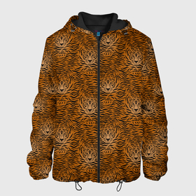 Мужская куртка 3D с принтом Тигры (Tigers) в Новосибирске, ткань верха — 100% полиэстер, подклад — флис | прямой крой, подол и капюшон оформлены резинкой с фиксаторами, два кармана без застежек по бокам, один большой потайной карман на груди. Карман на груди застегивается на липучку | Тематика изображения на принте: animal | beast | cat | predator | tiger | амурский тигр | белый тигр | год тигра | животное | зверь | кот | полосатая кошка | саблезубый тигр | тигр | хищник | царь джунглей | шерхан