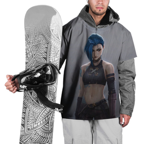 Накидка на куртку 3D с принтом Джинкс под дождём в Тюмени, 100% полиэстер |  | arcane | league of legends | lol | moba | аркейн | лига легенд | лол | моба