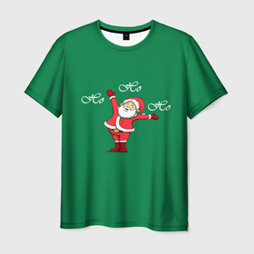 Мужская футболка 3D с принтом о хо хо в Екатеринбурге, 100% полиэфир | прямой крой, круглый вырез горловины, длина до линии бедер | 2022 | claus | happiness | happy | new | santa | year | год | дед | клаус | мороз | новый | о | санта | счастливый | счастье | хо
