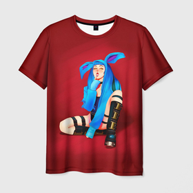 Мужская футболка 3D с принтом Зайка Ашникко в Кировске, 100% полиэфир | прямой крой, круглый вырез горловины, длина до линии бедер | ashnikko | hip hop | rap | rep | ашиникко | ашникко | исполнитель | музыка | реп