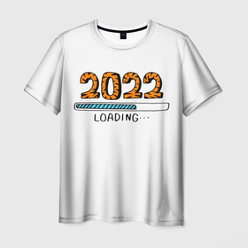 Мужская футболка 3D с принтом 2022 загрузка в Новосибирске, 100% полиэфир | прямой крой, круглый вырез горловины, длина до линии бедер | 2022 | 22 | color | download | figures | is | new | of | second | symbol | the | tiger | twenty | world | year | второй | год | года | двадцать | загрузка | загрузки | мира | нового | новый | окрас | полоса | прогрузка | символ | тигр | тигриный | цифры