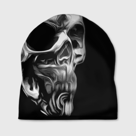 Шапка 3D с принтом Vanguard skull 2022 , 100% полиэстер | универсальный размер, печать по всей поверхности изделия | art | fashion | hype | skull | vanguard | авангард | искусство | мода | хайп | череп