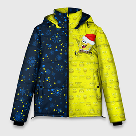 Мужская зимняя куртка 3D с принтом Новогодний Губка Боб в Новосибирске, верх — 100% полиэстер; подкладка — 100% полиэстер; утеплитель — 100% полиэстер | длина ниже бедра, свободный силуэт Оверсайз. Есть воротник-стойка, отстегивающийся капюшон и ветрозащитная планка. 

Боковые карманы с листочкой на кнопках и внутренний карман на молнии. | Тематика изображения на принте: christmas | santa | sponge bob | spongebob | губка боб | дед мороз | зима | квадратные штаны | мультфильм | новый год | рождество | санта | сквэр пэнтс | снег | снежинка | спанч боб