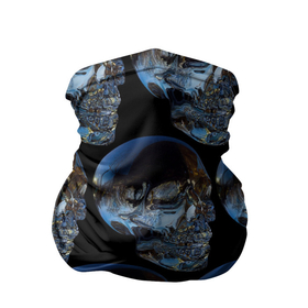 Бандана-труба 3D с принтом Vanguard skull pattern 2022 в Белгороде, 100% полиэстер, ткань с особыми свойствами — Activecool | плотность 150‒180 г/м2; хорошо тянется, но сохраняет форму | fashion | hype | pattern | skull | vanguard | авангард | мода | стекло | узор | хайп | череп