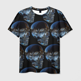 Мужская футболка 3D с принтом Vanguard skull pattern 2022 в Тюмени, 100% полиэфир | прямой крой, круглый вырез горловины, длина до линии бедер | Тематика изображения на принте: fashion | hype | pattern | skull | vanguard | авангард | мода | стекло | узор | хайп | череп