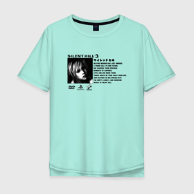 Мужская футболка хлопок Oversize с принтом Silent Hill Heather 2 (Cotone Version) в Петрозаводске, 100% хлопок | свободный крой, круглый ворот, “спинка” длиннее передней части | games | horror | movies | playstation | ps5 | silent hill | игры | сайлент хилл | фильмы | хоррор