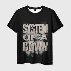Мужская футболка 3D с принтом System of a Down. в Екатеринбурге, 100% полиэфир | прямой крой, круглый вырез горловины, длина до линии бедер | down | grunge | hardcore | metal | music | punk | rock | system | гранж | метал | музыка | панк | рок | серж | система | танкян