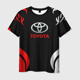 Мужская футболка 3D с принтом Автомобиль Toyota. , 100% полиэфир | прямой крой, круглый вырез горловины, длина до линии бедер | auto | sport | toyota | авто | автомобиль | бренд | спорт | тойота