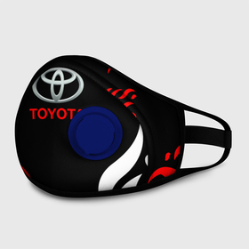 Маска из неопрена с принтом Автомобиль Toyota. в городе Новоалтайск, неопрен 100% | Форма огибающая нос. Резинки для ушей с дополнительной резинкой на затылке. Клапан для выдоха для активного дыхания при занятиях спортом. Эластичный материал маски и окантовки для лучшего растяжения и прилегания маски.  | Тематика изображения на принте: auto | sport | toyota | авто | автомобиль | бренд | спорт | тойота