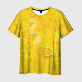 Мужская футболка 3D с принтом витамин в Петрозаводске, 100% полиэфир | прямой крой, круглый вырез горловины, длина до линии бедер | бар | витамин | диджей | кожура | коктейль | лимон | лимонад | отель | танец | цедра