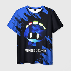 Мужская футболка 3D с принтом MURDER DRONES N | МУЛЬТФИЛЬМ ДРОНЫ УБИЙЦЫ в Белгороде, 100% полиэфир | прямой крой, круглый вырез горловины, длина до линии бедер | murder drones | murder drones n | murder drones pilot | мультфильм