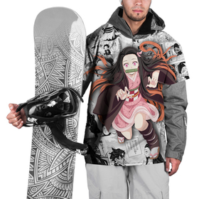Накидка на куртку 3D с принтом Незуко Камадо на манге в Петрозаводске, 100% полиэстер |  | demon slayer | kamado | kimetsu no aiba | nezuko | камадо | клинок | недзуко | незуко | рассекающий демонов