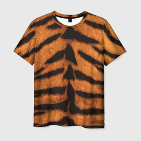 Мужская футболка 3D с принтом ТИГРИНАЯ ШКУРА , 100% полиэфир | прямой крой, круглый вырез горловины, длина до линии бедер | 2022 | christmas | merry | new | tiger | year | год | животные | новый | рождество | текструа | тигр | тигра | тигриная | тигровая | шерсть