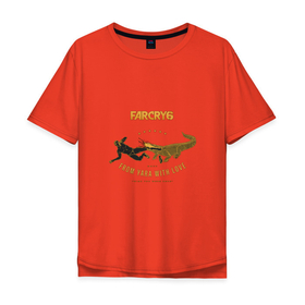 Мужская футболка хлопок Oversize с принтом Far Cry 6   From Yara With Love в Курске, 100% хлопок | свободный крой, круглый ворот, “спинка” длиннее передней части | 6 | action | art | cry | far | game | logo | shooter | арт | край | логотип | фар | фаркрай