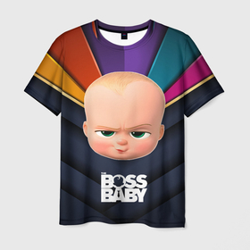 Мужская футболка 3D с принтом Голова Босса , 100% полиэфир | прямой крой, круглый вырез горловины, длина до линии бедер | Тематика изображения на принте: baby | boss | boss baby | босс | босс молокосос | маленький босс | малыш | мальчик | молокосос | ребенок