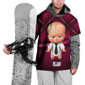 Накидка на куртку 3D с принтом Босс без штанов в Новосибирске, 100% полиэстер |  | baby | boss | boss baby | босс | босс молокосос | маленький босс | малыш | мальчик | молокосос | ребенок