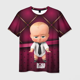 Мужская футболка 3D с принтом Босс без штанов в Новосибирске, 100% полиэфир | прямой крой, круглый вырез горловины, длина до линии бедер | baby | boss | boss baby | босс | босс молокосос | маленький босс | малыш | мальчик | молокосос | ребенок