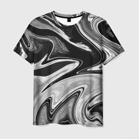 Мужская футболка 3D с принтом Abstraction vanguard в Тюмени, 100% полиэфир | прямой крой, круглый вырез горловины, длина до линии бедер | abstraction | art | fashion | vanguard | wave | абстракция | авангард | волна | искусство | мода