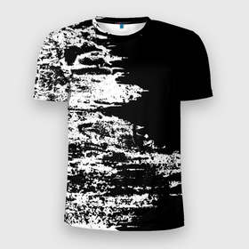 Мужская футболка 3D Slim с принтом Abstraction pattern 2022 vanguard в Тюмени, 100% полиэстер с улучшенными характеристиками | приталенный силуэт, круглая горловина, широкие плечи, сужается к линии бедра | abstraction | fashion | pattern | vanguard | абстракция | авангард | мода | узор