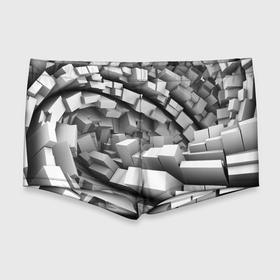 Мужские купальные плавки 3D с принтом Геометрическая объёмная абстракция в Екатеринбурге, Полиэстер 85%, Спандекс 15% |  | Тематика изображения на принте: 3d | abstraction | fashion | geometry | vanguard | volume | абстракция | авангард | геометрия | мода | объём