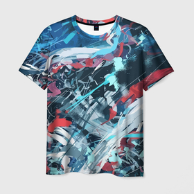 Мужская футболка 3D с принтом Abstraction design pattern в Санкт-Петербурге, 100% полиэфир | прямой крой, круглый вырез горловины, длина до линии бедер | abstraction | design | fashion | pattern | vanguard | абстракция | авангерд | дизайн | узор
