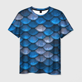 Мужская футболка 3D с принтом Перламутровая чешуя в Новосибирске, 100% полиэфир | прямой крой, круглый вырез горловины, длина до линии бедер | fashion | mother of pearl | pattern | scales | vanguard | авангард | мода | перламутр | узор | чешуя